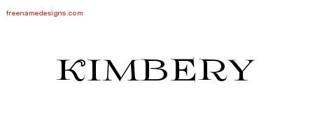 Kimbery Flourishes Name Tattoo Designs
