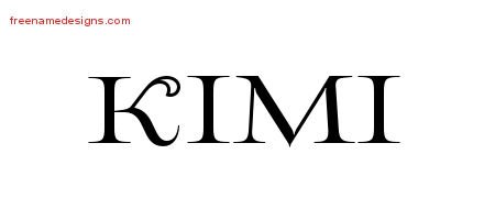 Kimi Flourishes Name Tattoo Designs