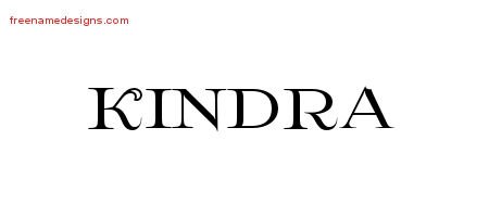 Kindra Flourishes Name Tattoo Designs