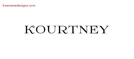 Kourtney Flourishes Name Tattoo Designs