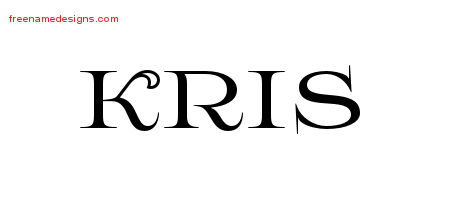 Kris Flourishes Name Tattoo Designs