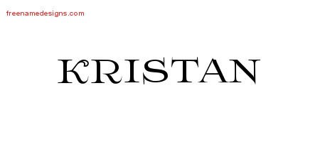 Kristan Flourishes Name Tattoo Designs