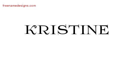 Kristine Flourishes Name Tattoo Designs