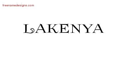 Lakenya Flourishes Name Tattoo Designs