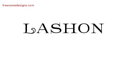 Lashon Flourishes Name Tattoo Designs