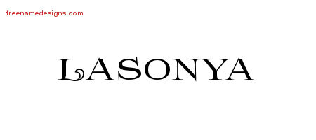 Lasonya Flourishes Name Tattoo Designs