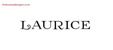 Laurice Flourishes Name Tattoo Designs