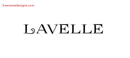 Lavelle Flourishes Name Tattoo Designs