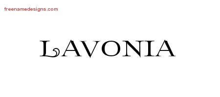 Lavonia Flourishes Name Tattoo Designs