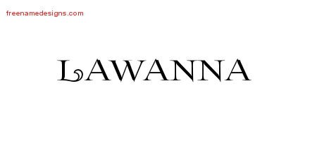 Lawanna Flourishes Name Tattoo Designs