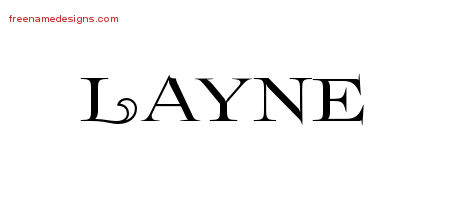 Layne Flourishes Name Tattoo Designs
