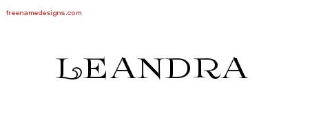 Leandra Flourishes Name Tattoo Designs