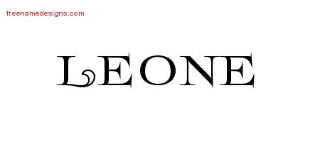 Leone Flourishes Name Tattoo Designs