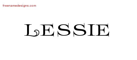 Lessie Flourishes Name Tattoo Designs