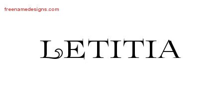 Letitia Flourishes Name Tattoo Designs