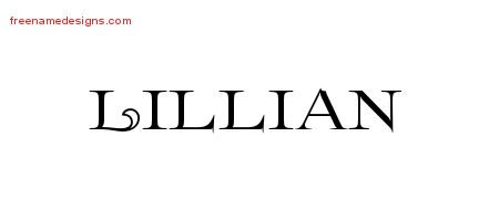 Lillian Flourishes Name Tattoo Designs