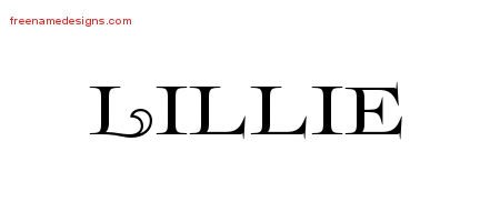 Lillie Flourishes Name Tattoo Designs
