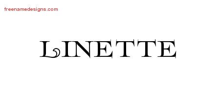 Linette Flourishes Name Tattoo Designs