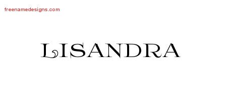 Lisandra Flourishes Name Tattoo Designs