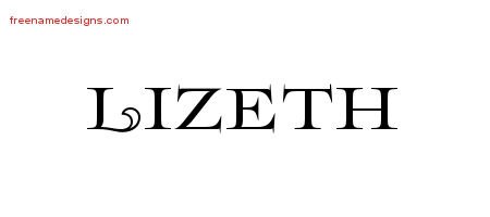 Lizeth Flourishes Name Tattoo Designs