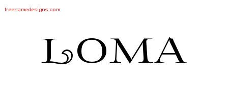 Loma Flourishes Name Tattoo Designs