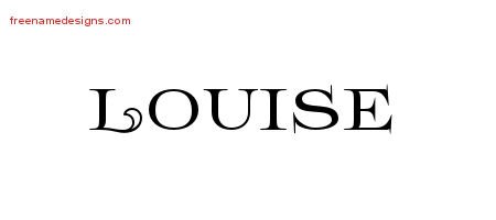 Louise Flourishes Name Tattoo Designs