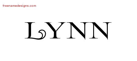 Lynn Flourishes Name Tattoo Designs