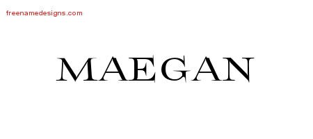 Maegan Flourishes Name Tattoo Designs