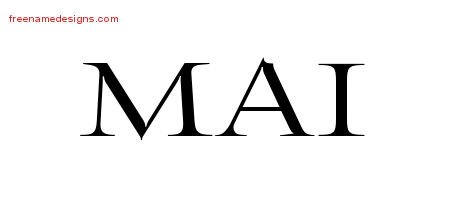 Mai Flourishes Name Tattoo Designs