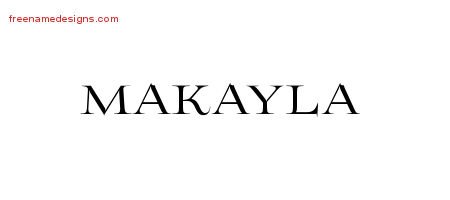 Makayla Flourishes Name Tattoo Designs