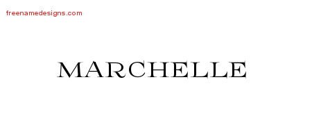 Marchelle Flourishes Name Tattoo Designs