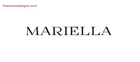 Mariella Flourishes Name Tattoo Designs