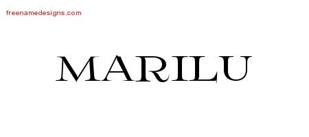 Marilu Flourishes Name Tattoo Designs