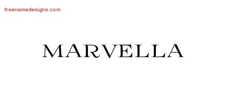 Marvella Flourishes Name Tattoo Designs