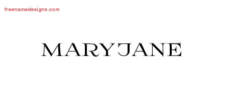 Maryjane Flourishes Name Tattoo Designs