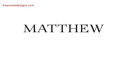 Matthew Flourishes Name Tattoo Designs