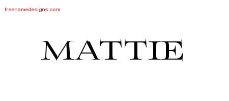 Mattie Flourishes Name Tattoo Designs