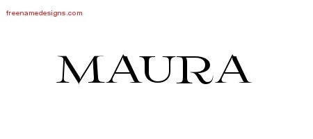 Maura Flourishes Name Tattoo Designs