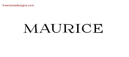 Maurice Flourishes Name Tattoo Designs