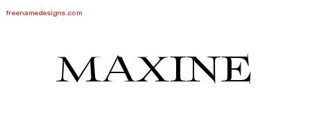 Maxine Flourishes Name Tattoo Designs