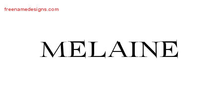 Melaine Flourishes Name Tattoo Designs