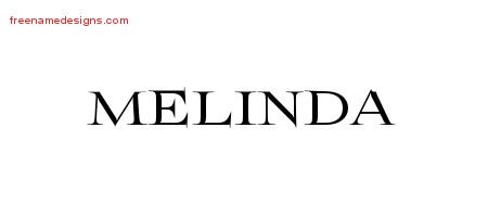 Melinda Flourishes Name Tattoo Designs