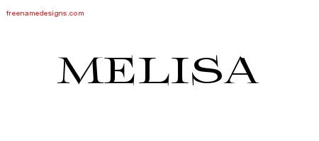 Melisa Flourishes Name Tattoo Designs