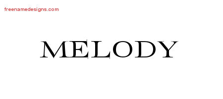 Melody Flourishes Name Tattoo Designs