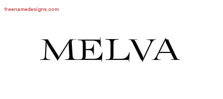 Melva Flourishes Name Tattoo Designs