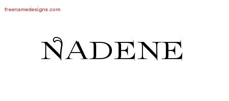 Nadene Flourishes Name Tattoo Designs