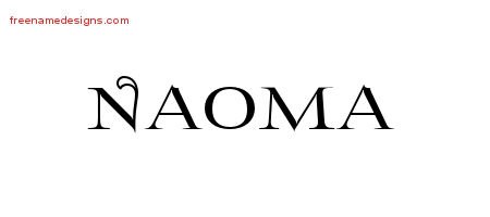 Naoma Flourishes Name Tattoo Designs