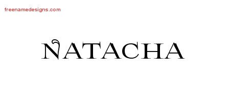 Natacha Flourishes Name Tattoo Designs