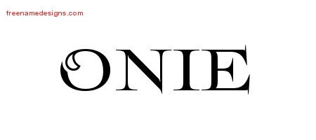 Onie Flourishes Name Tattoo Designs
