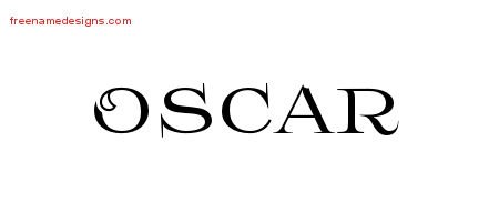 Oscar Flourishes Name Tattoo Designs